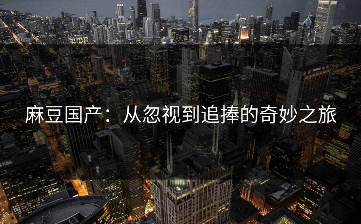 麻豆国产：从忽视到追捧的奇妙之旅
